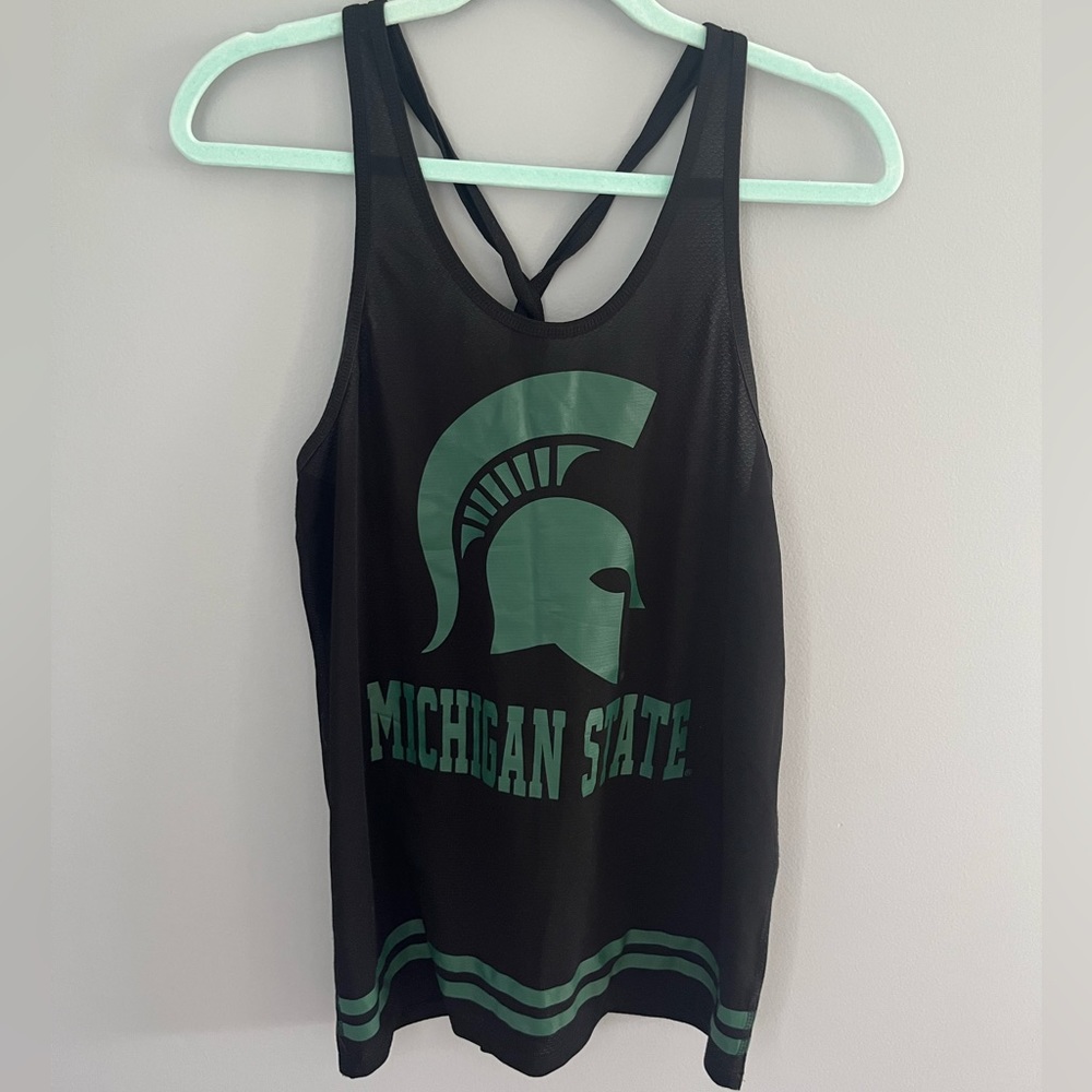 TWO MSU Michigan State Colosseum Tank Tops